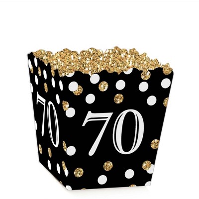Big Dot Of Happiness Adult 70th Birthday - Gold - Party Mini Favor Boxes - Birthday Party Treat Candy Boxes - Set Of 12 : Target